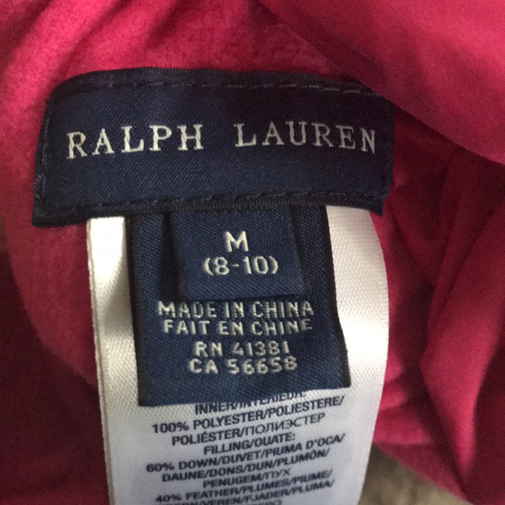 Ralph Lauren Reversible Puffer Vest (size M/8-10) - Picture 6 of 7